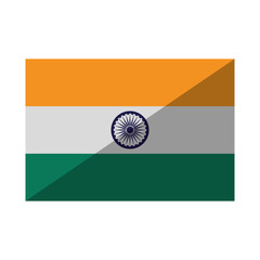 Flag of india isolated icon vector illustration design