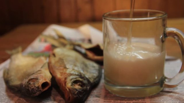 Beer and dry fish