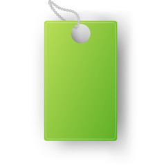 Vector green card with a chain