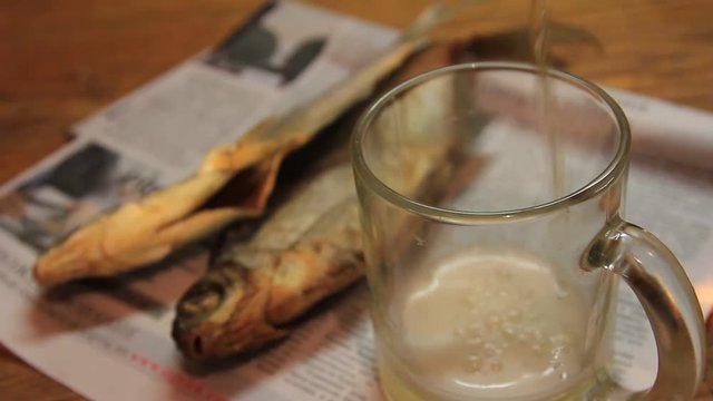 Beer and dry fish