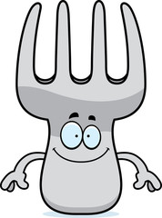 Happy Cartoon Fork