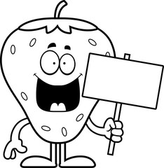 Cartoon Strawberry Sign