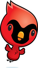 Cartoon Cardinal Flying