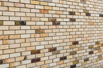 Old brick wall texture with narrow depth of field
