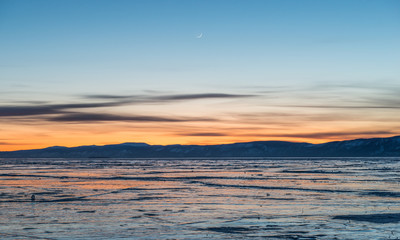 Frozen Lake Baikal, Russia