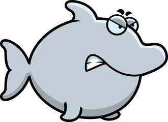 Angry Cartoon Dolphin