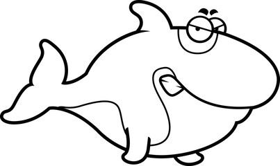 Angry Cartoon Killer Whale
