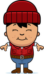 Smiling Cartoon Little Lumberjack