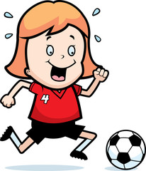 Child Playing Soccer