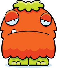 Sad Cartoon Fluffy Monster