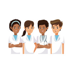 medical professional people icon over white background. colorful design. vector illustration