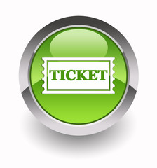 Ticket glossy icon