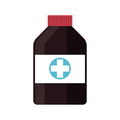 Obraz premium medicine bottle icon over white background. colorful design. vector illustration