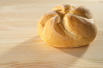 Kaiser bread close up