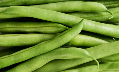 Fresh organic green string beans