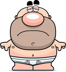 Sad Man in Underwear
