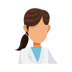 medical doctor woman icon over white background. colorful design. vector illustration