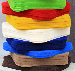 Filz - Bunt - Kissen - Unterlage - Farbenfroh - Quadrate