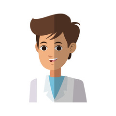 medical doctor cartoon icon over white background. colorful design. vector illustration