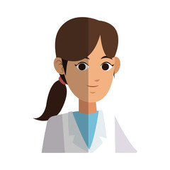 medical doctor woman icon over white background. colorful design. vector illustration