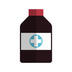 Obraz premium medicine bottle icon over white background. colorful design. vector illustration