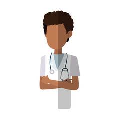 Fototapeta premium medical doctor cartoon icon over white background. colorful design. vector illustration