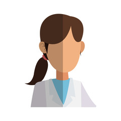 medical doctor woman icon over white background. colorful design. vector illustration