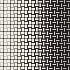 Vector Seamless Geometric Pattern. Halftone gradient color transition. Woven Lines Simple Lattice
