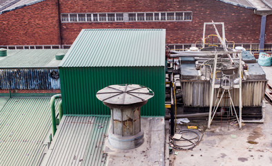Industrial metal structure on a roof top #1