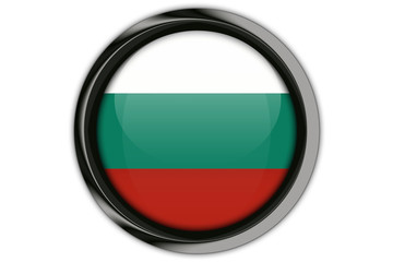 Fototapeta premium Bulgaria flag in the button pin Isolated on White Background