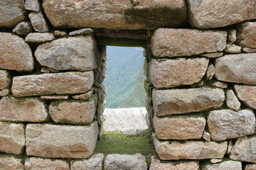 Machu Picchu Rock Wall Detail