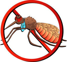 Векторное изображение злой комар