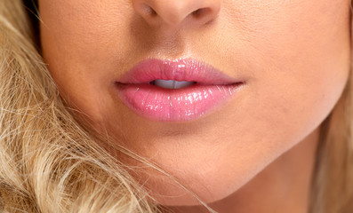 Woman lips makeup