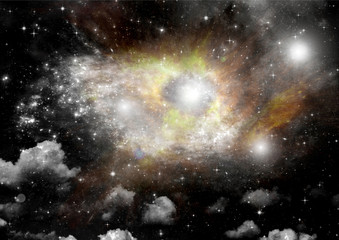 galaxy in a free space