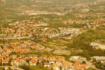 Ausblick von San Marino / Italien in die Umgebung