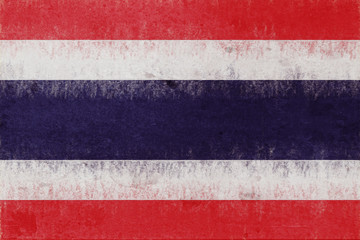 Flag of Thailand Grunge.