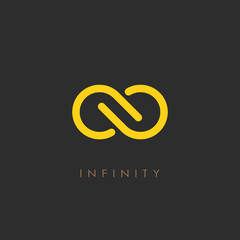 Minimalistic infinity vector logo