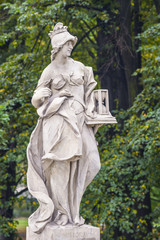 Rococo sculptures in the Saxon Garden, Warsaw, Poland