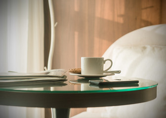 Morning Coffee and Newspaper