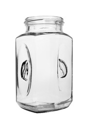 Glass empty can for coffee