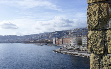 Obraz premium very nice view of naples from castel dell ovo