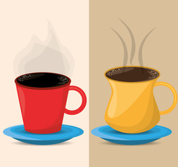 coffee chocolate cup hot beverage design vector illustration eps 10
