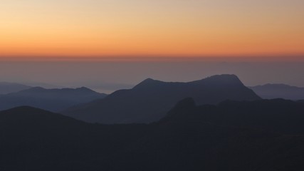 Sunrise view from Ghale Gaun, Annapurna Conservation Area, Nepal.