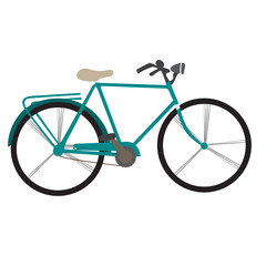 Side view of an isolated bicycle, Vector illustration