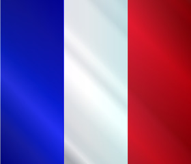 Naklejka premium French Grunge Flag Gloss