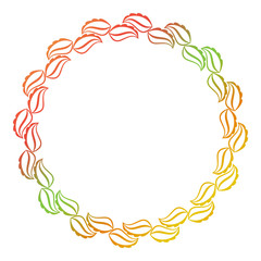 Beautiful round gradient frame. Color silhouette frame for advertisements, wedding and other invitations or greeting cards. Raster clip art.