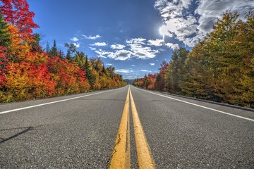 Route de campagne l'automne au Québec