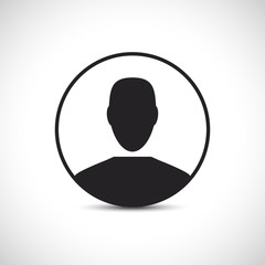 Flat user profile icon vector illustration icon