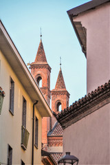 Fototapeta na wymiar The town of Alba and its towers