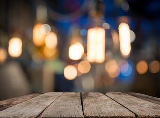 Produsct display montage over blurred city lights, holiday background